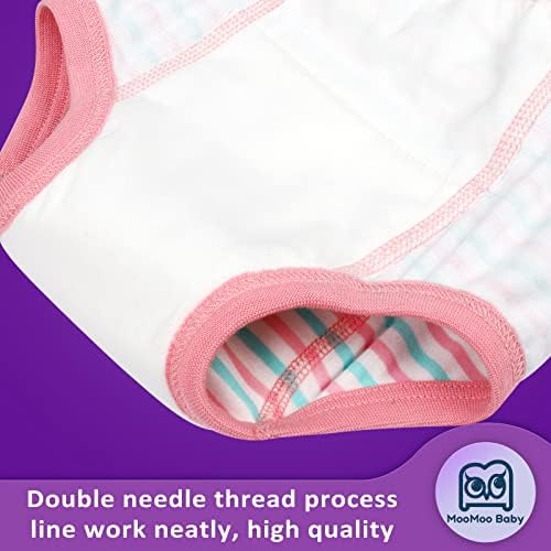 Side view of MooMoo Baby cloth training pants highlighting the comfortable leak resistant leg openings.