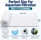 Trimming the customizable MAQIHAN filter floss sheet with scissors for custom fish tank fit.
