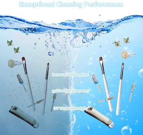 Jjxeqo nail bit cleaning machine with digital display