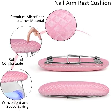 Krofaue manicure hand rest positioned over a nail lamp