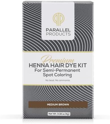 Parallel Products root touch up medium brown henna application bundle view