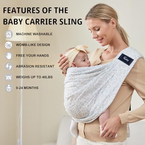 CUBY adjustable baby sling fabric carrier for newborns