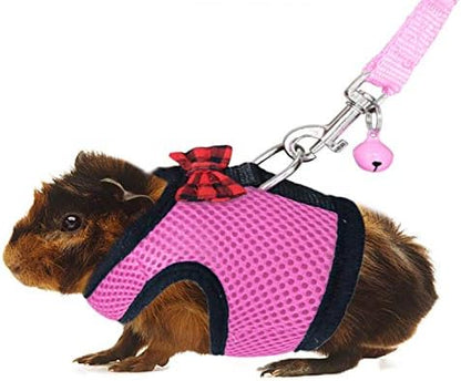 Small animal soft mesh vest with safety bell