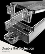 Close up of clear plastic light switch protection guard