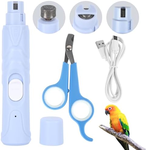 Anicuta automated bird beak trimmer three in one grooming kit components neatly arranged.