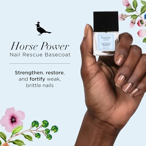 butter LONDON Horse Power 0.4 fl oz bottle for professional nail growth and repair
