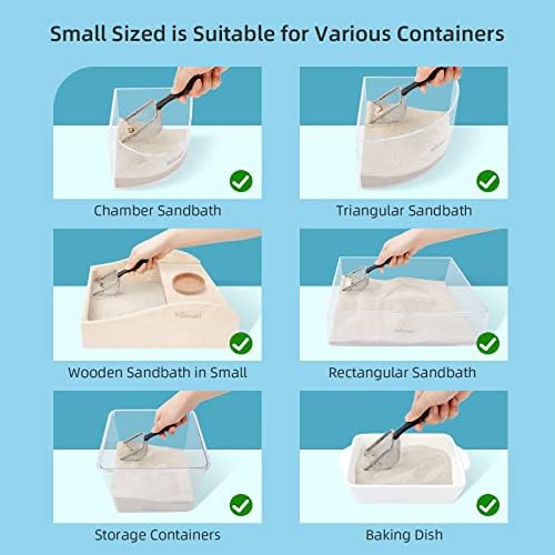 Niteangel Hamster Sand Bath Scoop: - Stainless Steel Sand Substrate Shovel Fine Mesh Metal Sifter Scooper fits Small Animal sandbath Box (Small Scoop) - Image 5