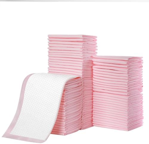 Buyockss infant underpads showcasing the sealed leakproof edges and quick drying topsheet.