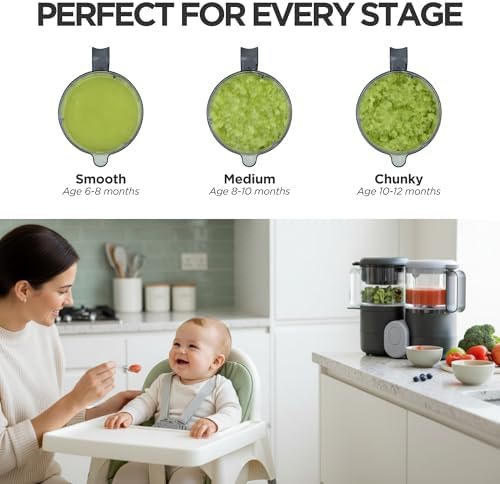 Goodscious multifunction baby food grinder detachable dishwasher safe parts disassembled