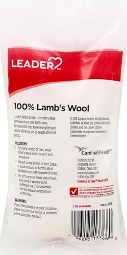 Soft natural lambswool fibers for cushioning corns and calluses between toes