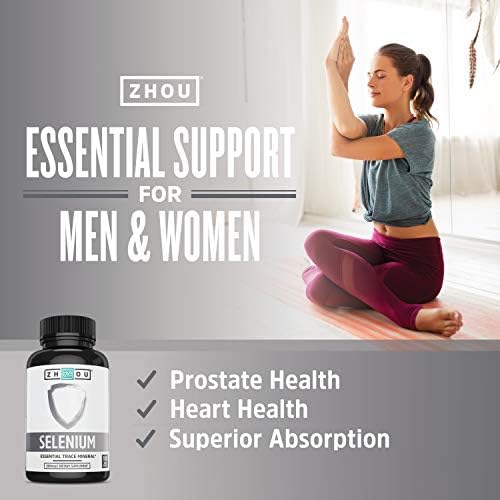 ZHOU Nutrition Selenium 100 veggie capsules supplement facts and ingredient list.