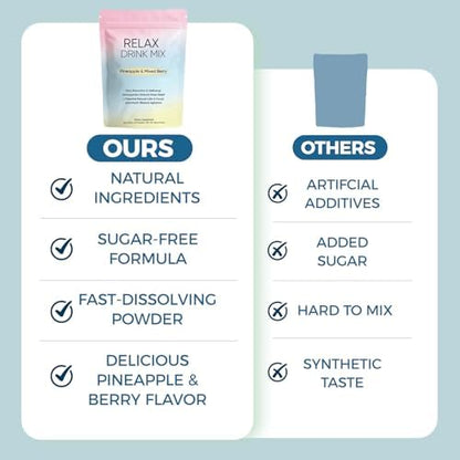 Tuvaaz 30 stick packs dietary supplement poured into a refreshing glass of water.