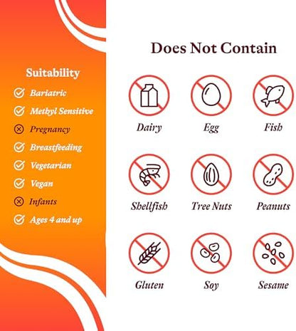 Seeking Health Trace Minerals Iron Free dietary supplement bottle side view showing allergen warnings