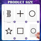 Close up of Zener geometric symbols on ESP cards