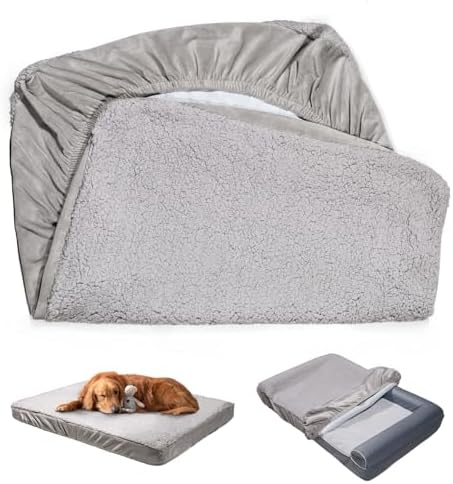 Sunsleek waterproof pet bed cover close up on quilted three layer construction.
