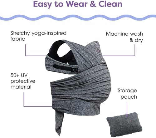 Boppy ComfyFit Adjustable Baby Carrier, 8-35lbs, Heathered Gray, Hybrid Carrier, Newborn to Toddler with Adjustable Straps & Comfort of A Baby Wrap - Image 5