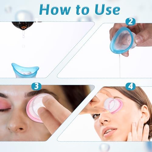 Six piece set of JJUNW portable eye wash tools for daily ocular hygiene
