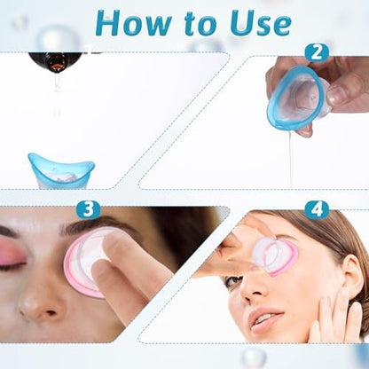 Six piece set of JJUNW portable eye wash tools for daily ocular hygiene