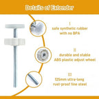 Extra long eight millimeter replacement hardware parts for pressure mounted doors.