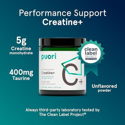 Puori performance support supplement nutrition label