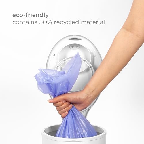Ubbi diaper pail bags showing recycled material label