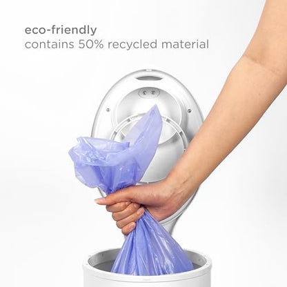 Ubbi diaper pail bags showing recycled material label