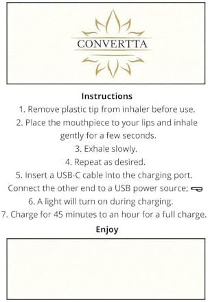 CONVERTTA botanical inhaler for natural lung cleansing and breath support