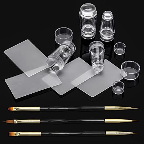 Ohlove 11 Piece Nail Art Stamper Kit front view with silicone stampers
