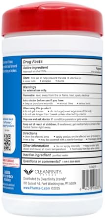 Close up of moisture lock lid on Pharma-C alcohol wipe canister.