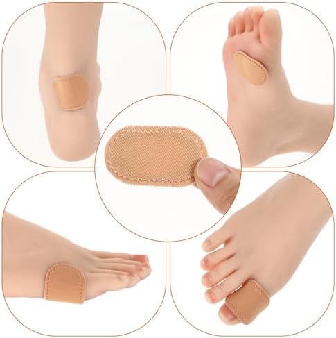 Funtery yellow cloth heel and toe patches illustrating the water repellent self adhesive backing performance.
