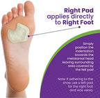 USA made skived felt cushions for dancers and athletes with forefoot pain.