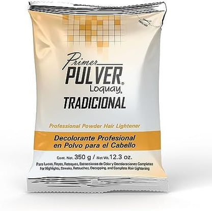 Back of Loquay Primer Pulver packaging showing professional use details