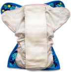 Unbleached cotton texture of OsoCozy cloth diaper doublers