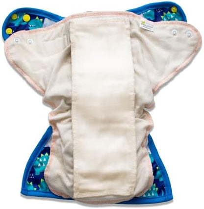 Unbleached cotton texture of OsoCozy cloth diaper doublers