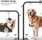 Pet grooming arm with no-sit leashes for dogs