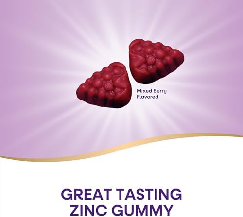 Mixed berry flavored zinc citrate gummies by Nature's Way for daily wellness