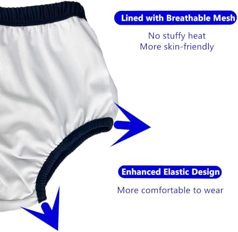 AQX adult swim diaper interior lining and stitching