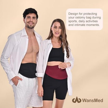 WansMed medium ostomy wrap for men and women during sports activities.