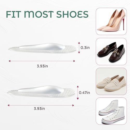 Close up of the ergonomic shape of Welnove gel inserts for foot fatigue relief.