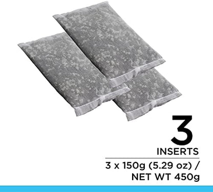 Three pre-measured 150-gram aquarium filtration bags out of packaging.