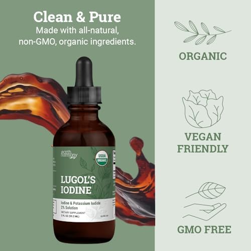 Authentic Earth Harmony Lugols Iodine supplement bottle studio shot