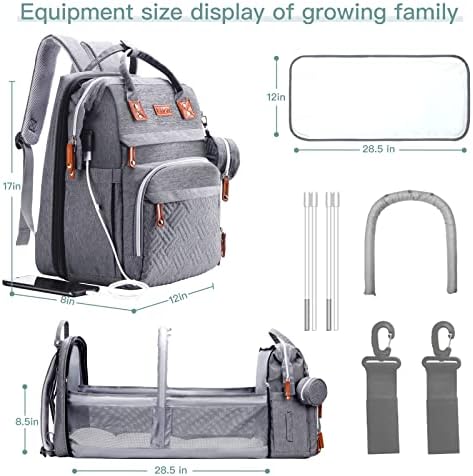 ISMGN waterproof diaper backpack styled with stroller straps