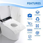 Biodegradable water soluble seat covers dissolving inside a toilet bowl