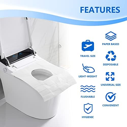 Biodegradable water soluble seat covers dissolving inside a toilet bowl