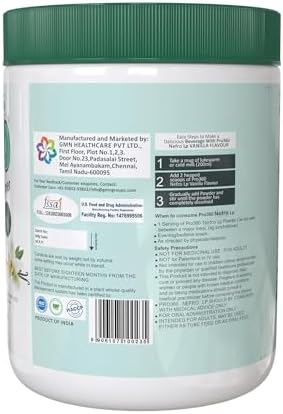 Pro360 Nefro LP vanilla protein powder packaging details