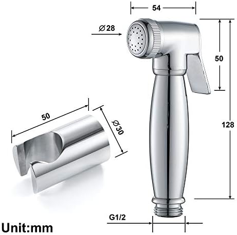 Close-up of the ergonomic thumb trigger on the Kchtowfz bidet sprayer head