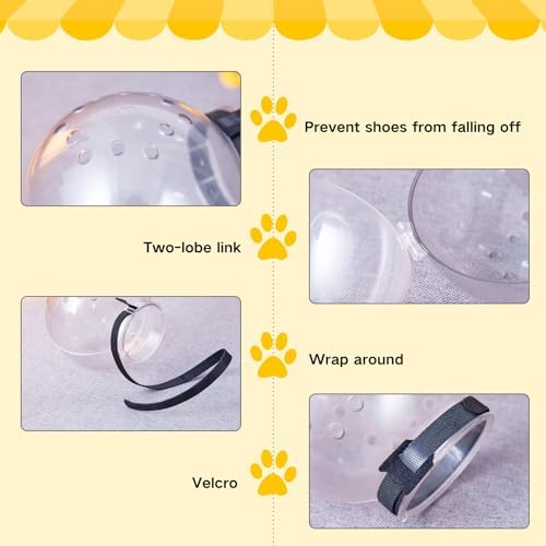 Interior view of the non slip silicone paw shoes designed to prevent pet scratches during baths
