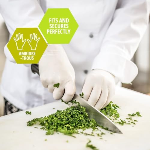 MED PRIDE X-Large latex gloves packaging for healthcare professionals