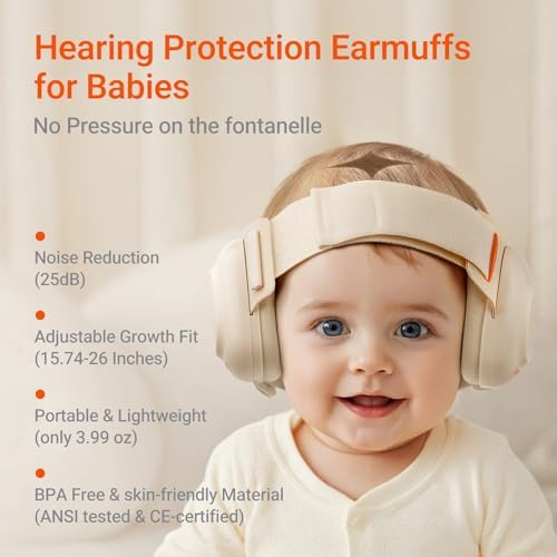Adjustable headband feature of Mamazing baby ear protection