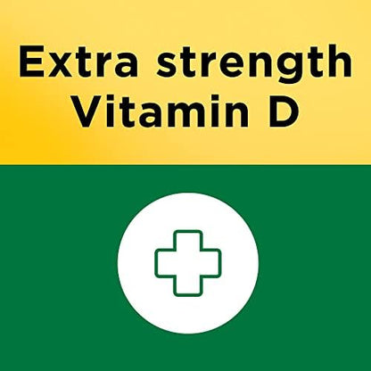 Nature Made high potency bone and immune support softgels value size bottle side view